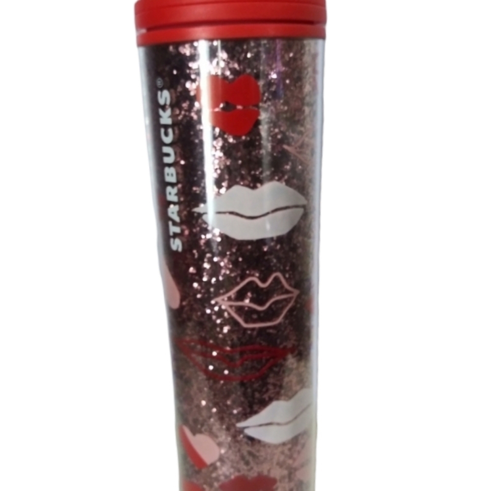 💟 Starbucks Glitter Lips Travel Tumble 16 onz